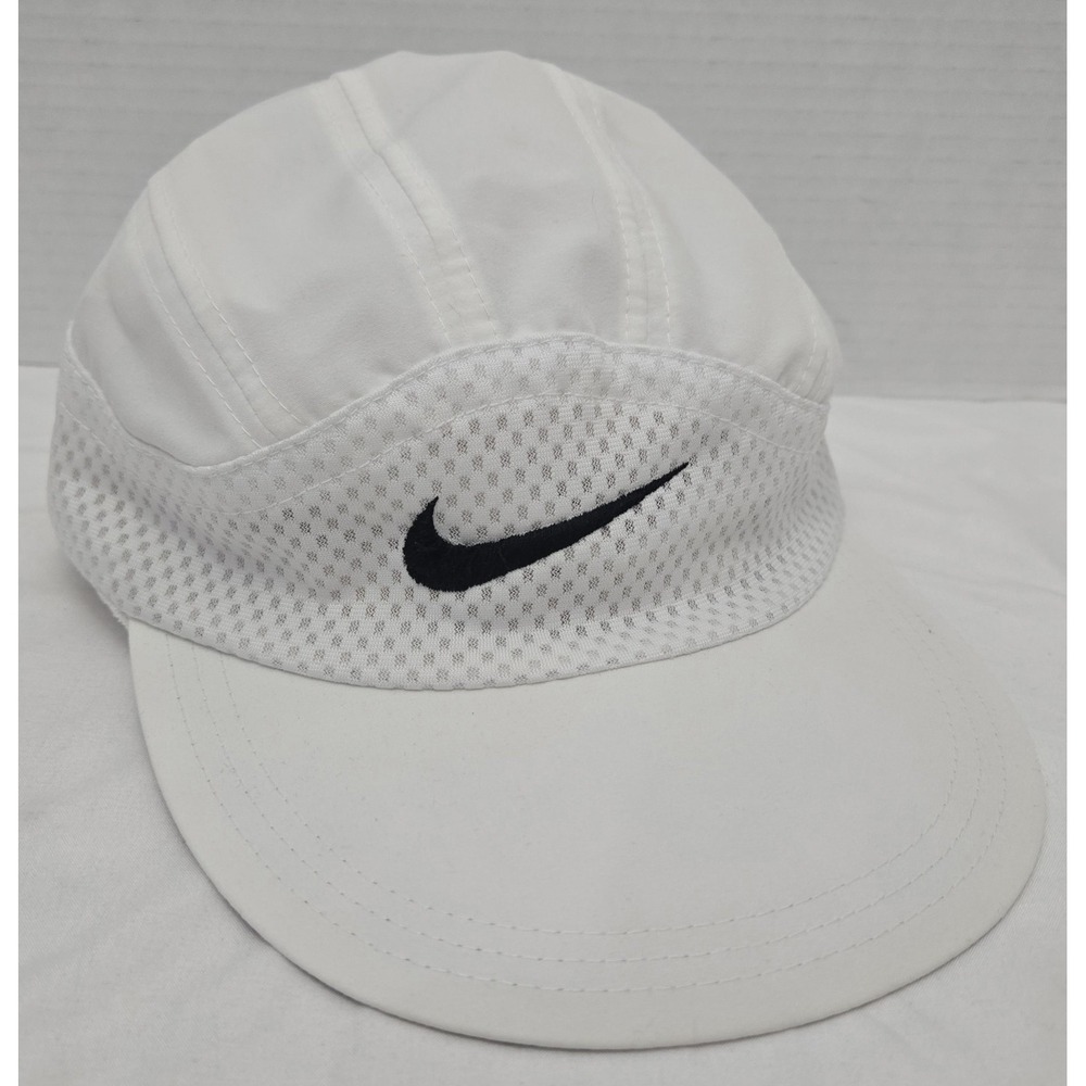 VTG Nike Tailwind 5-Panel Hat White Mesh Swoosh Y2K Running Cap Rare 2002/2003